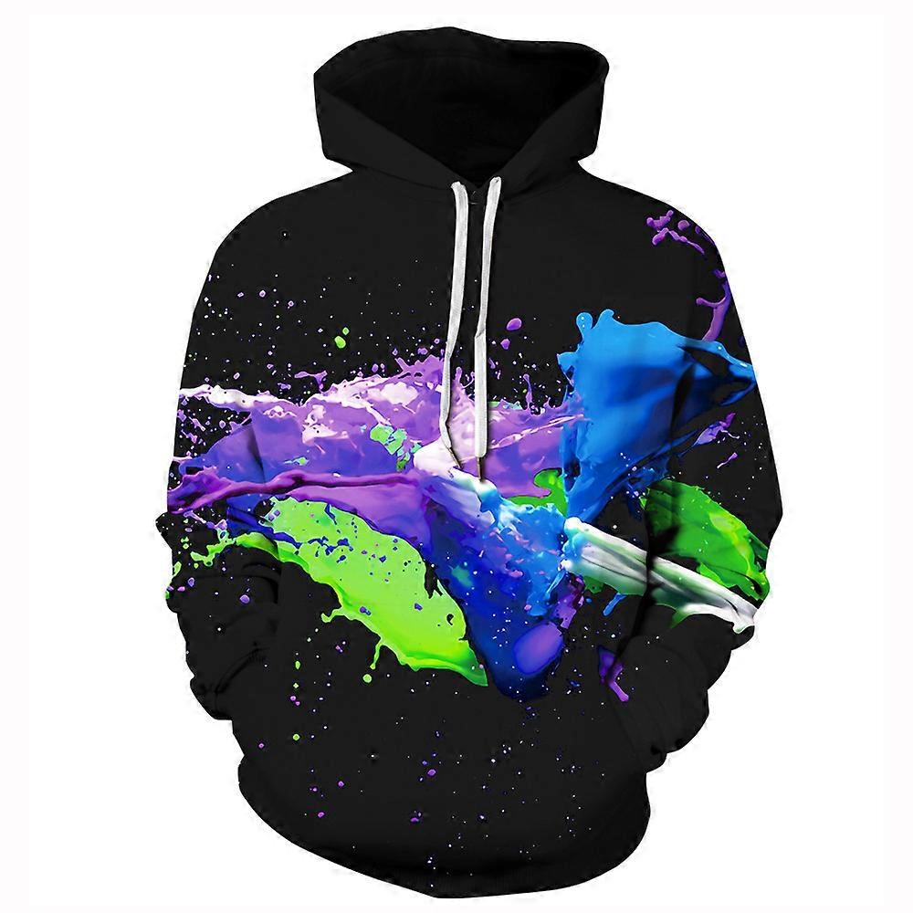 ink print women's pullover hoodie men's fall tops couples pullover