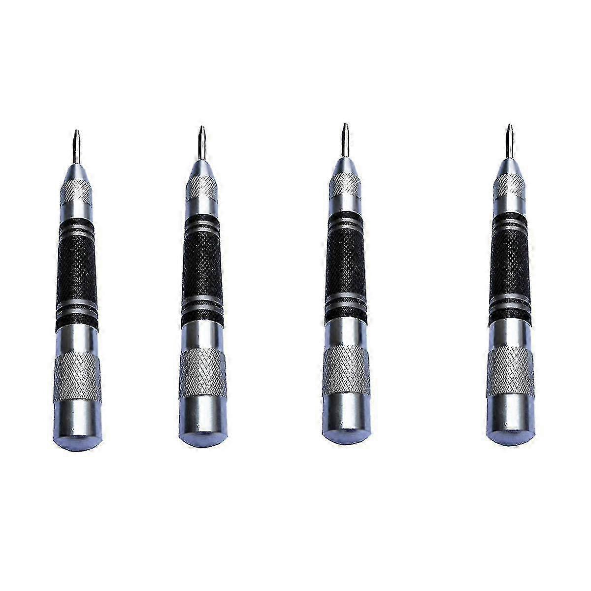 4pcs Automatic Center Punch Graffiti Tool With Adjustable Spring Impact Center Mark, Suitable For M