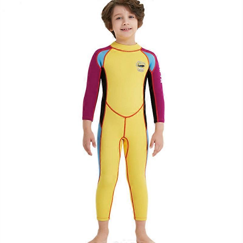 EVAGO Kids Wetsuit,Thermal Full Wetsuit 2.5mm Neoprene One Piece Long Sleeve Wet Suits Full Swimsuit for Girls Boys and Toddler