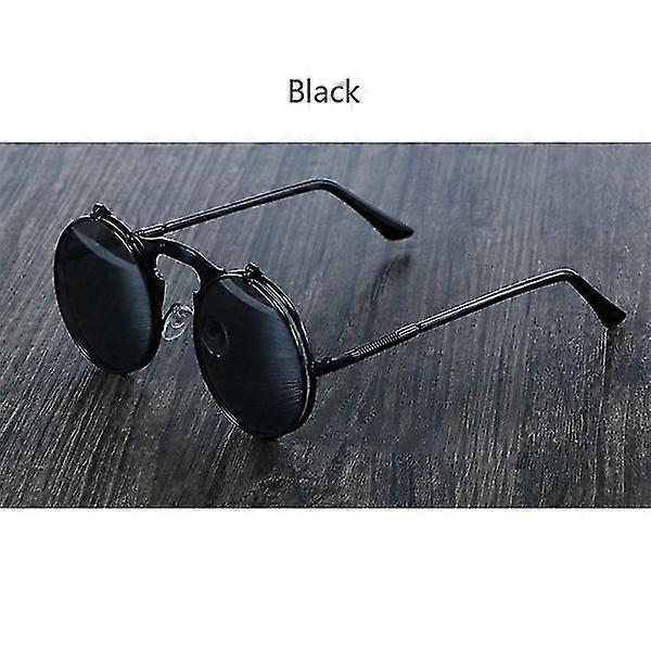 Vintage Flap Round Sunglasses Round