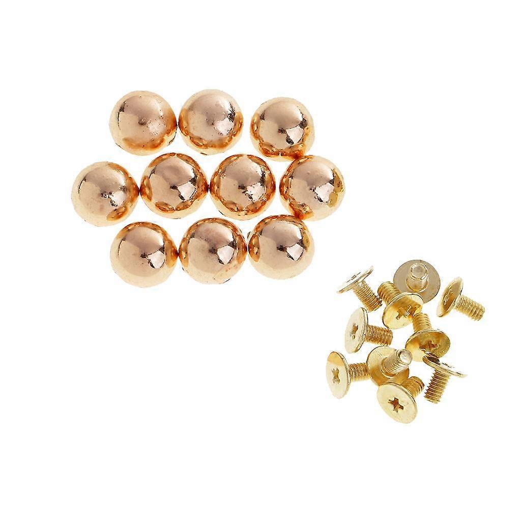 2x Rivets Studs, 10pcs Mushroom Rivets Studs Buttons for Leather Belt Bag Shoes Decoration