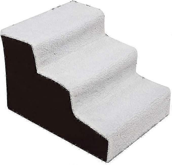 Alg 3ステップ犬階段はしご、犬猫用洗えるベルベットスエードペット階段ステップ、耐荷重44ポンド(