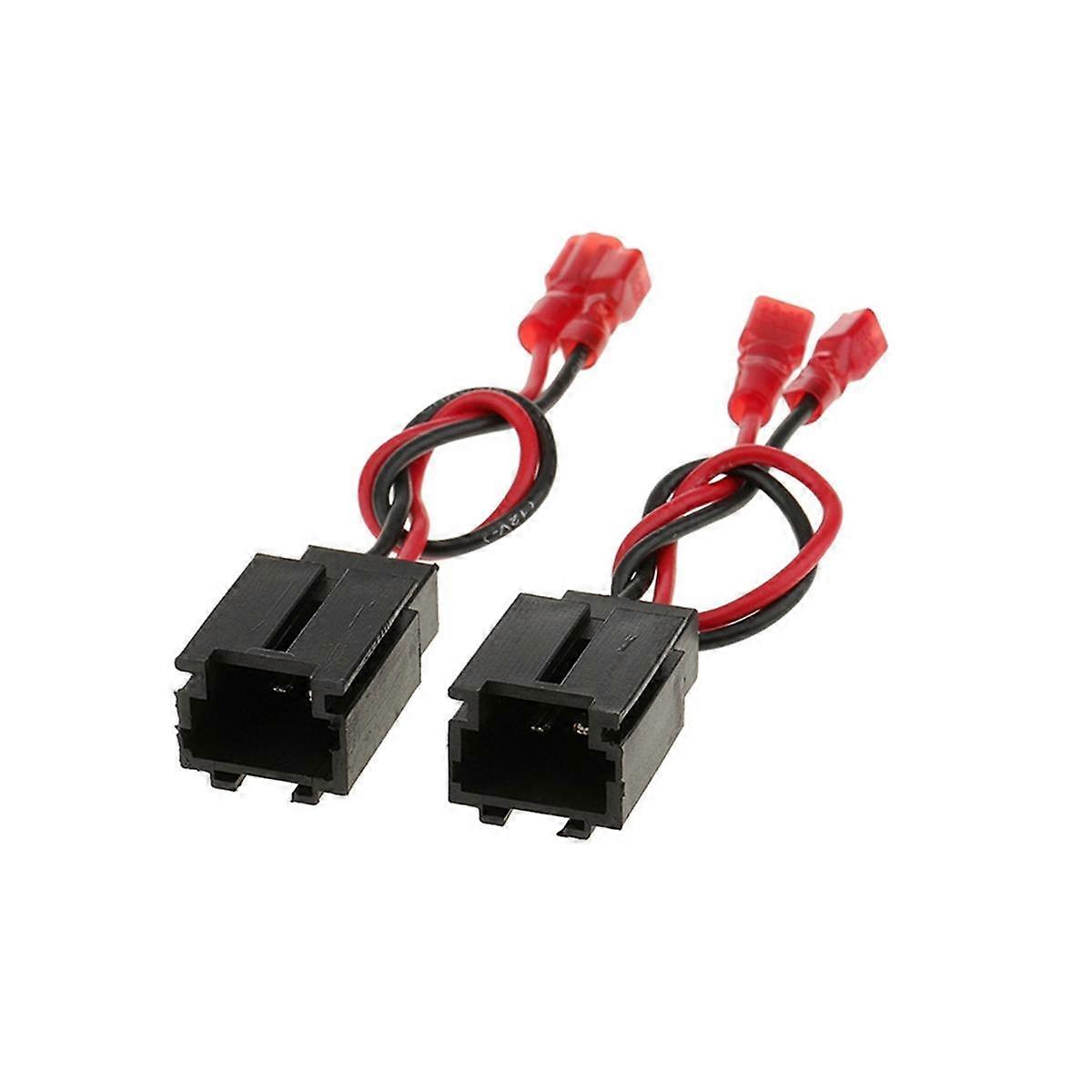 2pcs Audio Speaker Cable Adapter Plug Studio Wire Harness Connector Fo C2/ 206 1999-2015