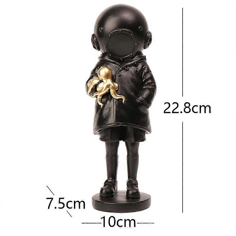 Banksy Deep Sea Diver Statue Street Artistic Diver Girls Sculpture