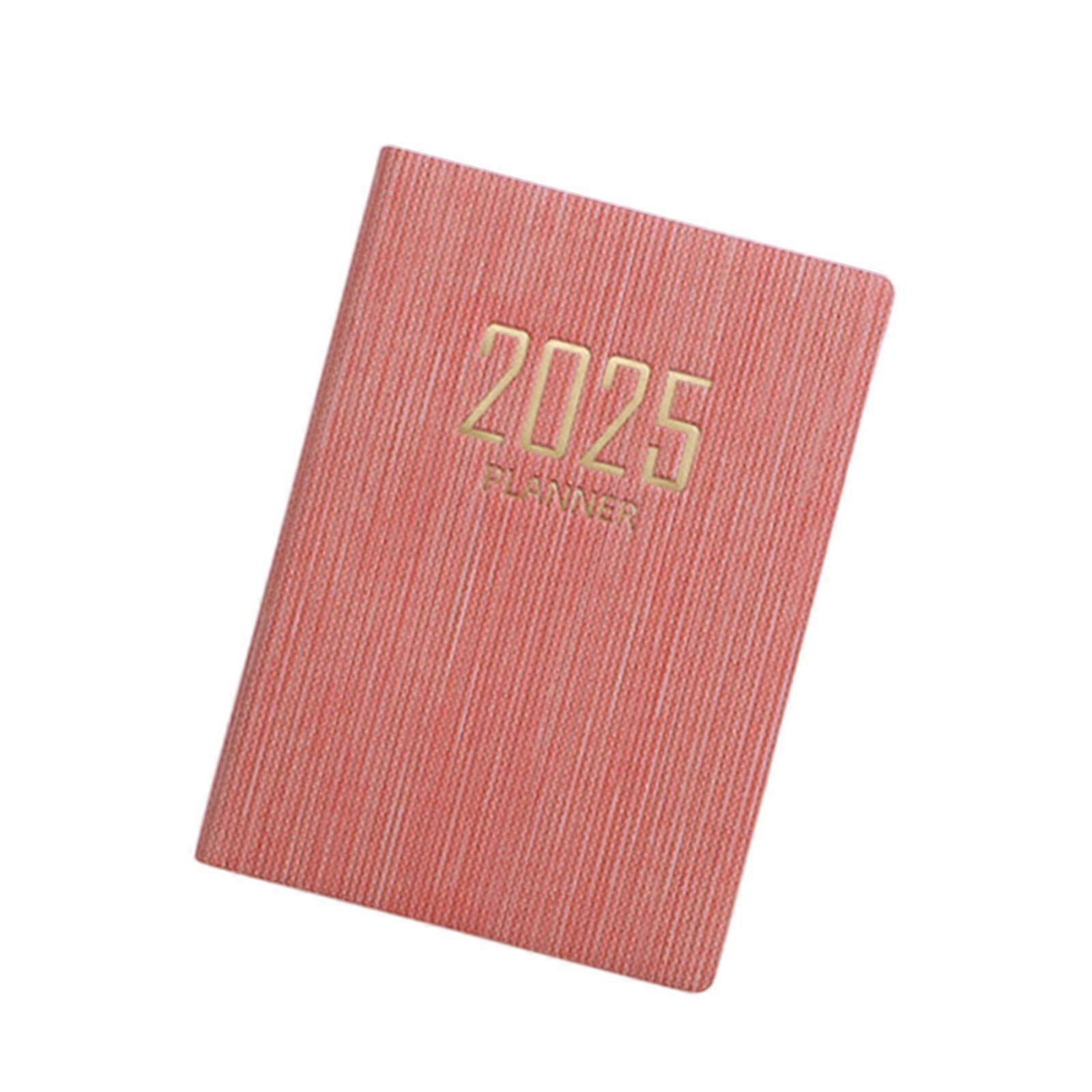 2025 Pocket Planner Portable 365 Days Home Office Weekly and Monthly Planner Pink