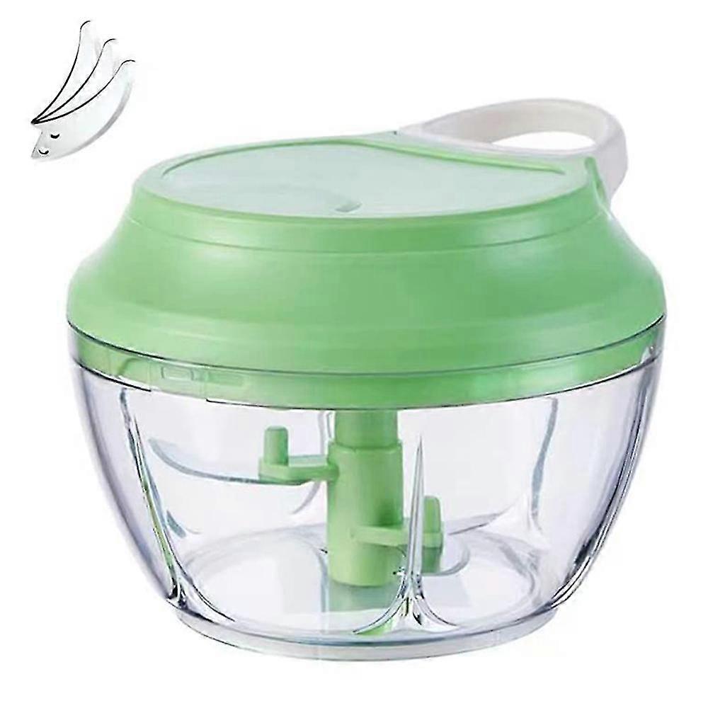 Manual Garlic & Onion Chopper, Mini Pull-String Food Processor for Vegetables, Fruits & Nuts