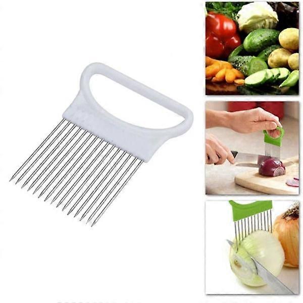 2 Pack Onion holder vegetables Slice Cutting tool White