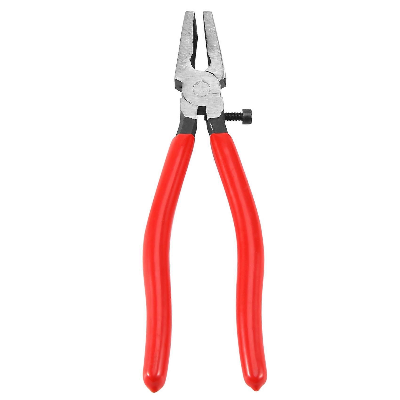 Heavy Duty Key Fob Pliers Tool, Metal Glass Running Pliers With Flat Jaws, Studio Running Pliers Attach Rubber Tips Perfect For Key Fob Hardware Inst