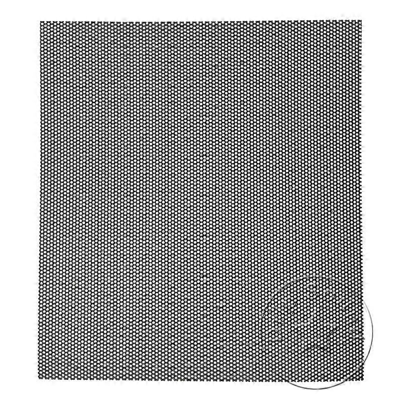 200x180mm Car Audio Tweeter Speaker Conversion Net Cover Decorative Circle Square Metal Mesh Grille Protection #Black