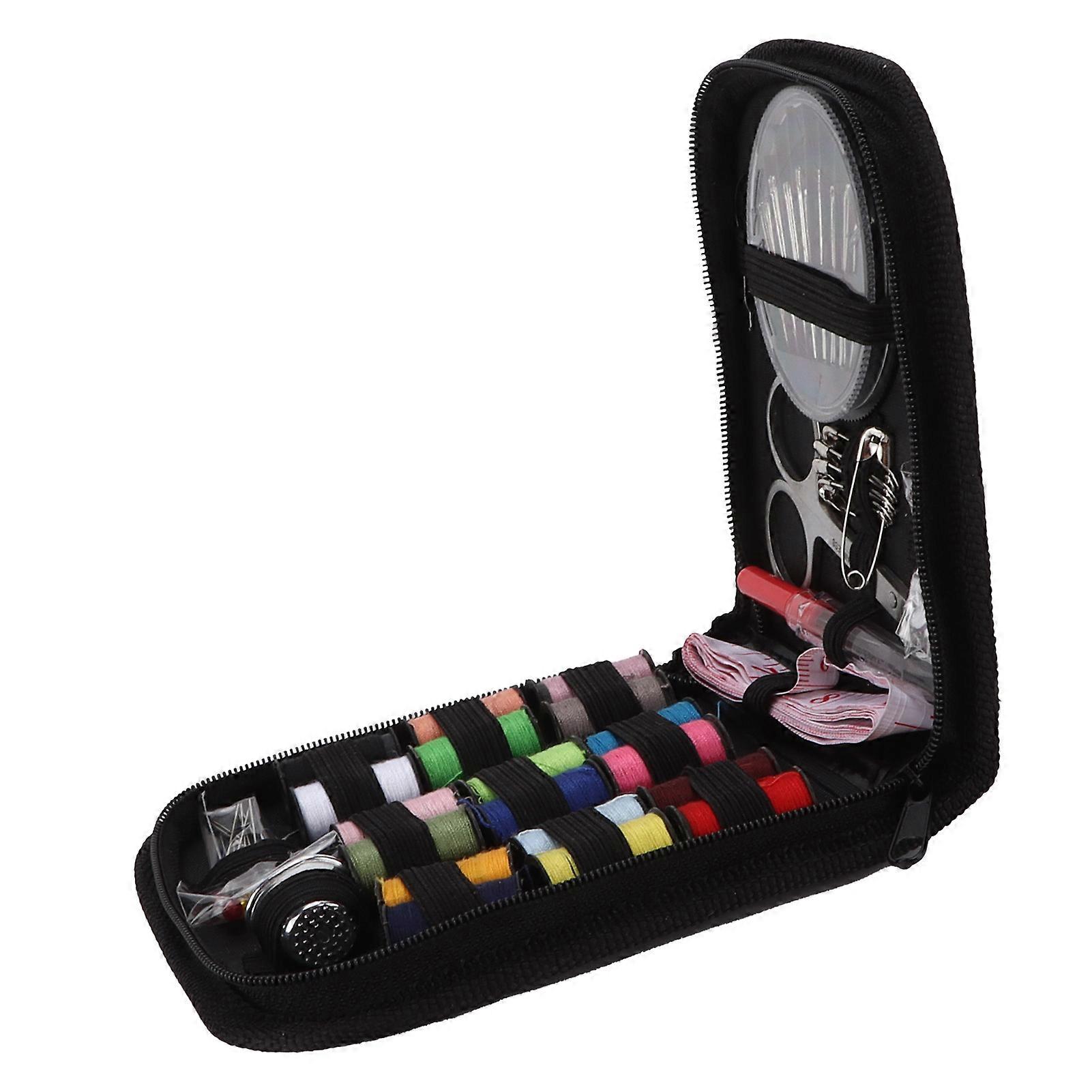 Portable Sewing Kit for Clothing Repairs and Emergencies with Color Threads and Stitching Set