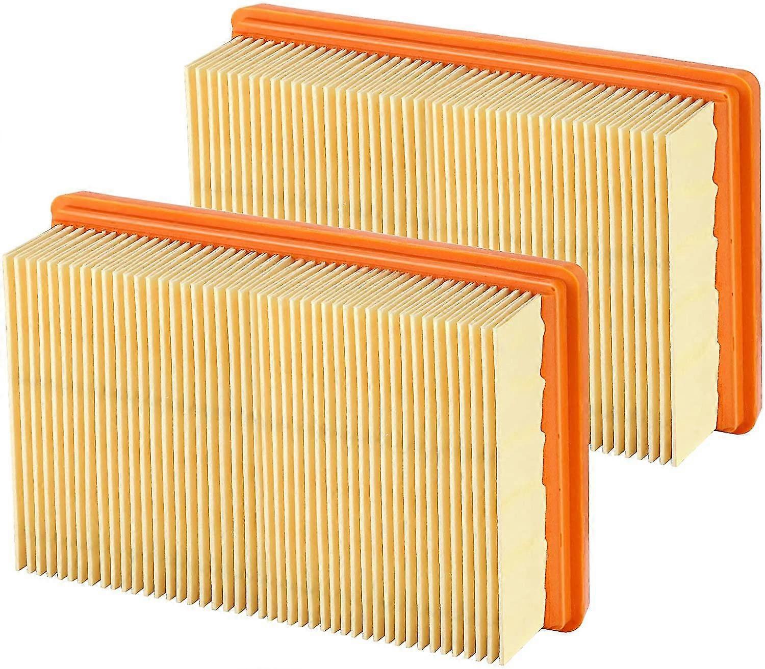 2pcs flat pleated filter for karcher mv4 mv5 mv6 wd4 wd5 wd6 wd5p wet dust vacuum cleaner - replacem