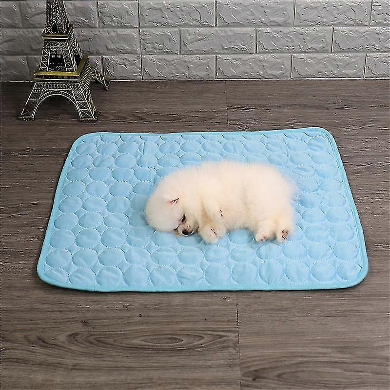 Cooling Mat Pad For Dogs Cats Ice Silk Mat Cooling Blanket Cushion For Kennel-c