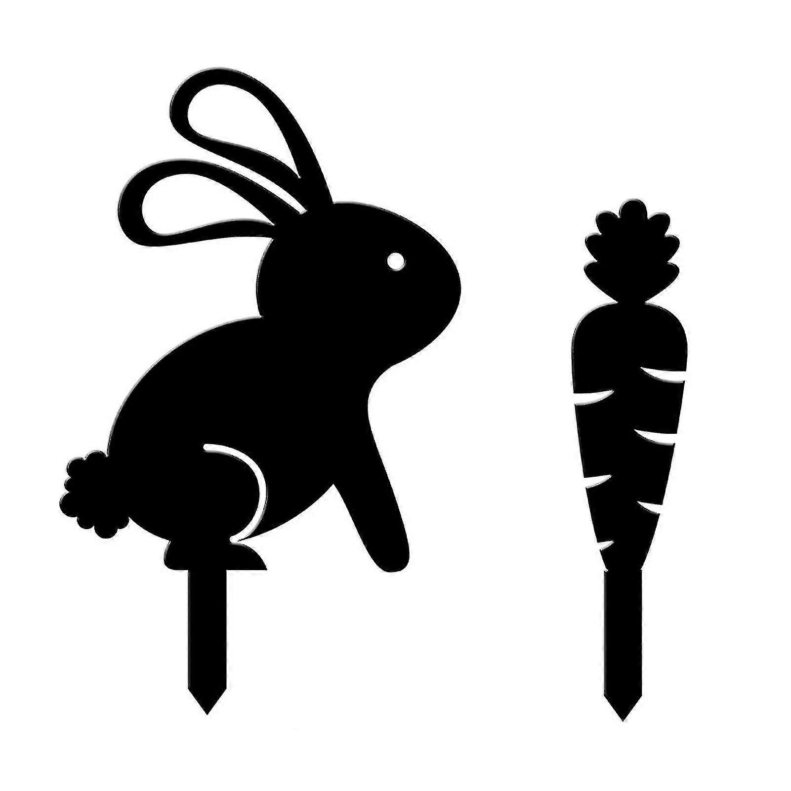 Easter Rabbit Corrugated Yard Sign Decorative Easter Rabbit Pathway Markers For Courtyard Patio And Yard