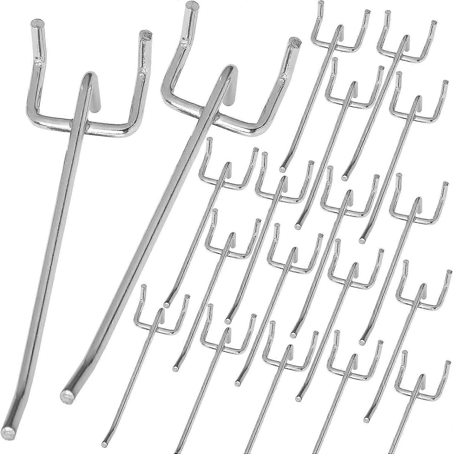 80Pcs Metal PegBoard Hooks 4 Inch, Heavy Duty Peg Board Hooks for Hanging, Peg Wall Hooks Fits in 1/8 Inch Pegboard, Universal Display Hooks Kit for G
