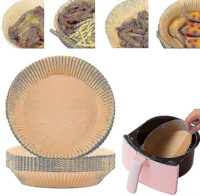 100/50/30pcs Air Fryer Disposable Paper Pad Baking Household Disposable Non-stick Silicone Oil Paper Suitable For Baking Microwave