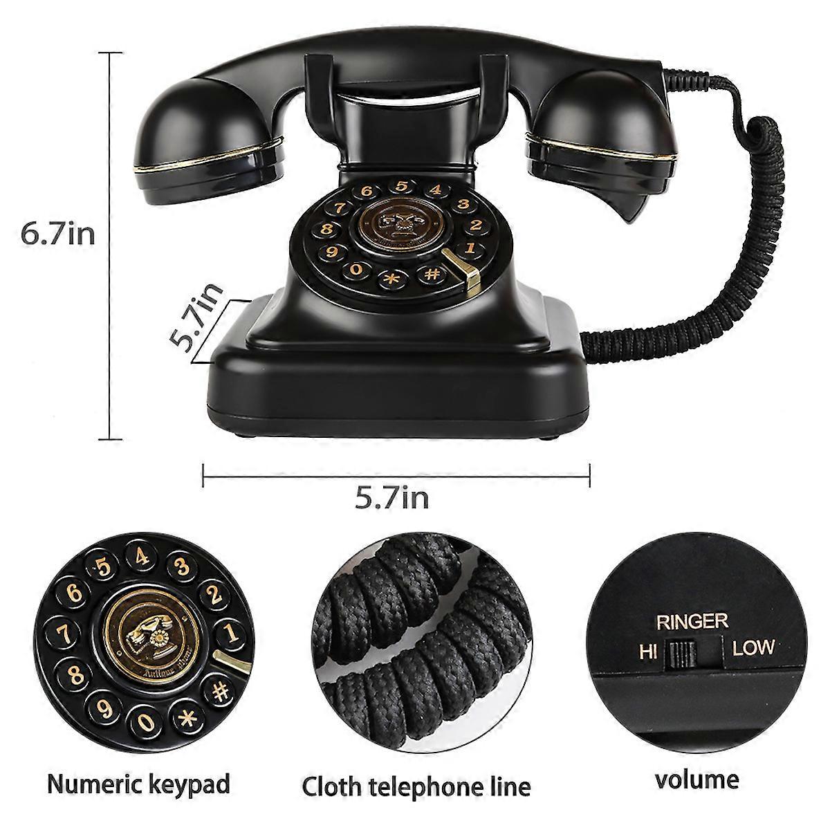 Vintage Rotary Dial Telephone Classic Desk Phone Landline | Fruugo ZA