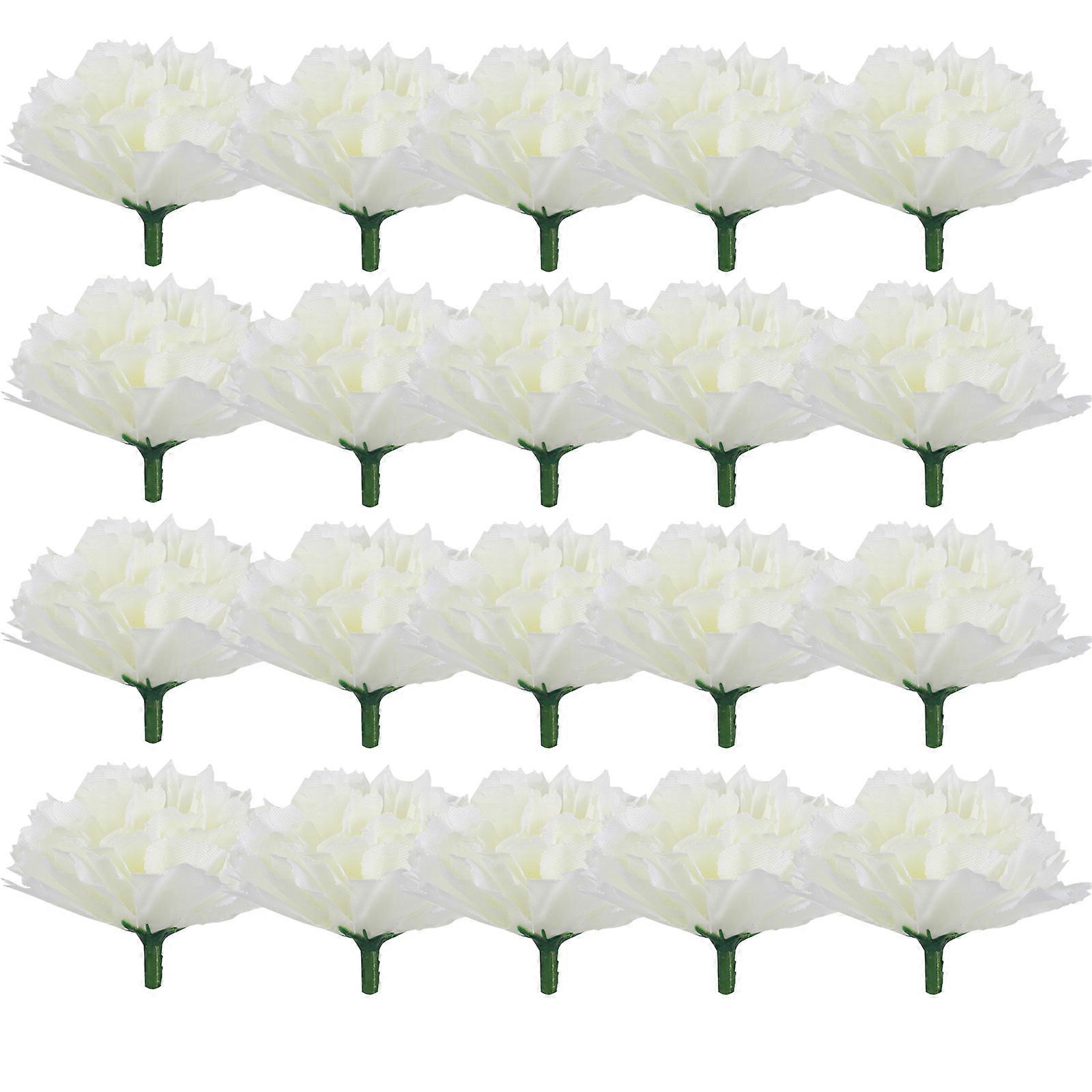 20pcs Simulate Carnation Wedding Scene Carnation Decor Romantic Flower Decor