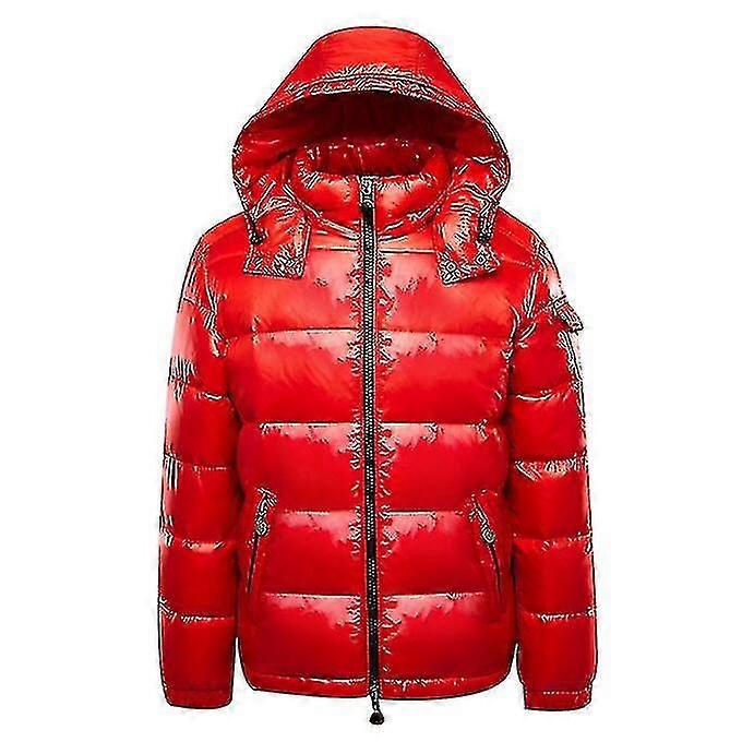 Mens Hooded Shiny Down Jacket Winter Coats