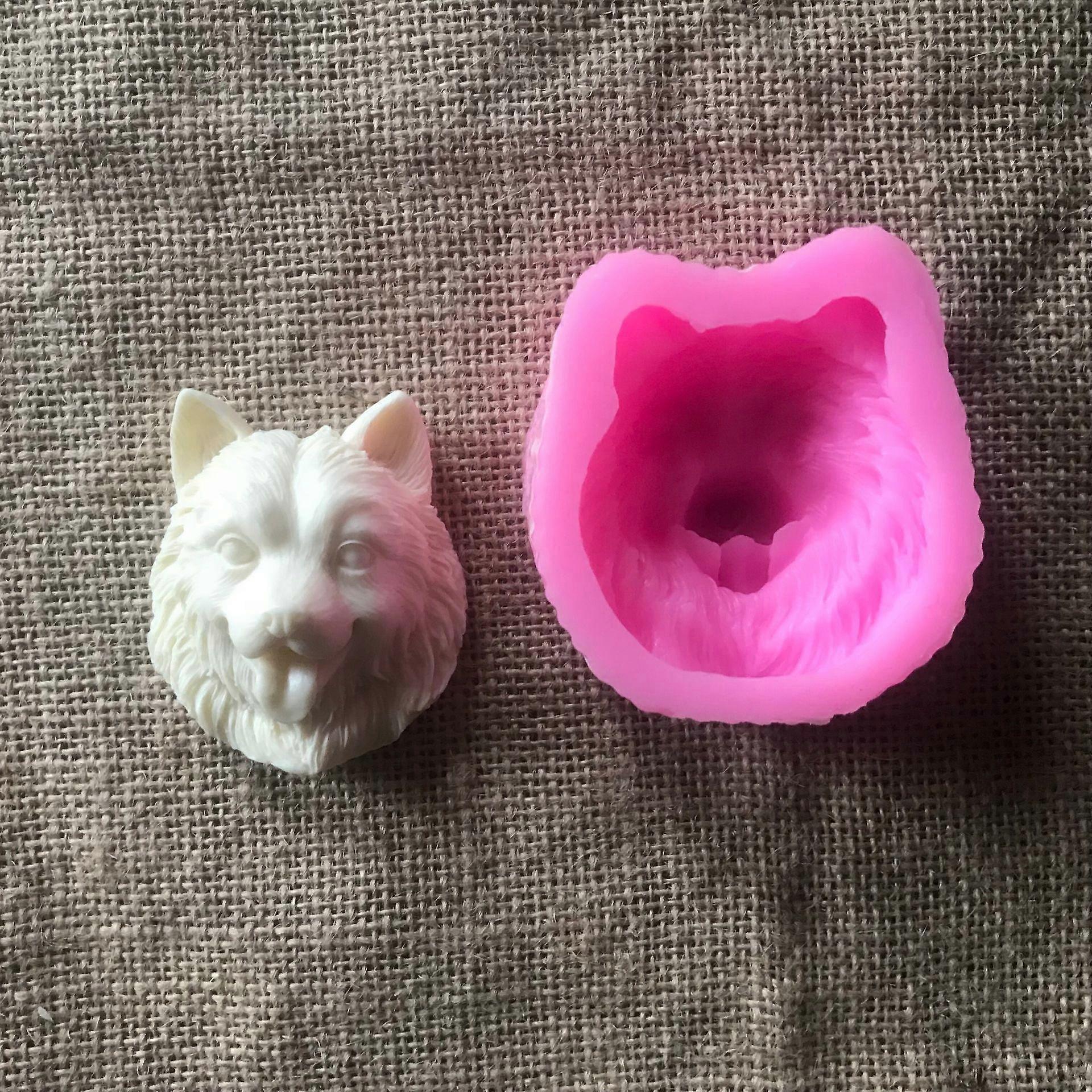 Samoyed Dog Head Cake Mould - 2pcs