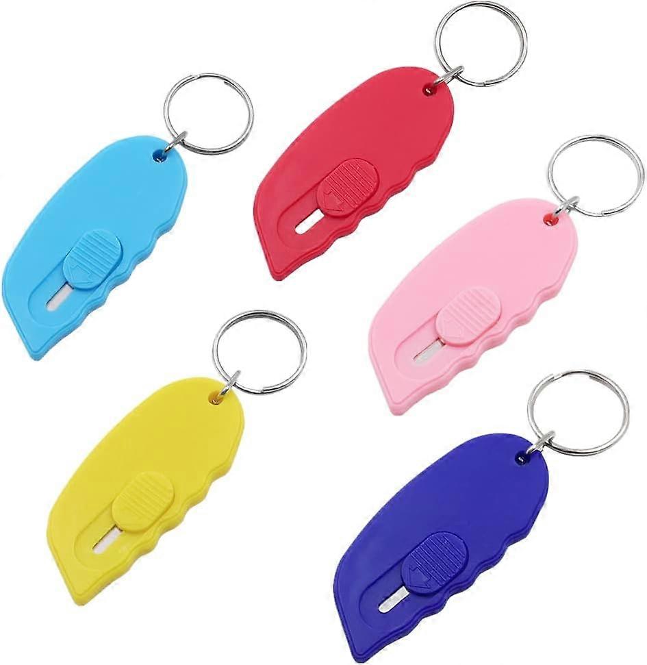 Lertenys 5 STÜCKE Mini Schrumpffolie Box Öffner Langlebiger Briefschneider Mini Safety Blade Box Opener
