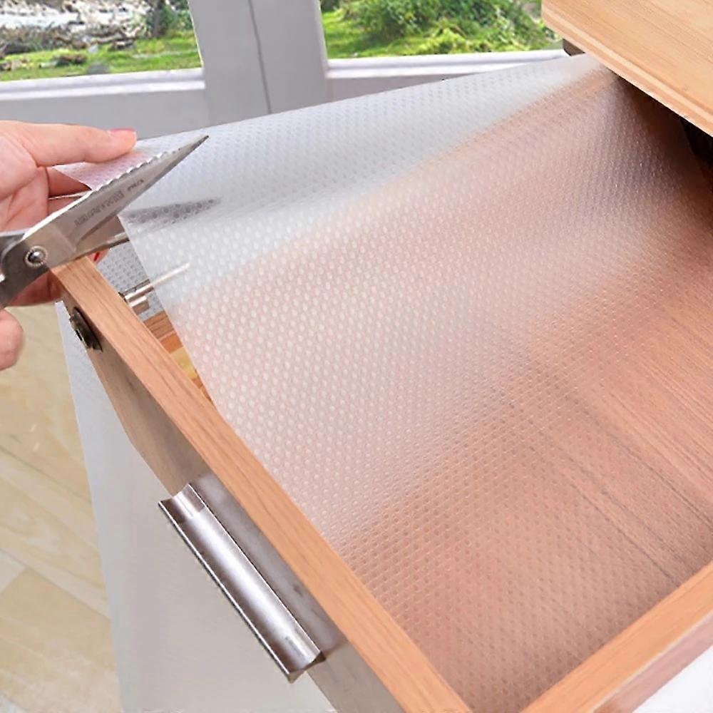 Drawer Mat, Versatile Drawer Mat Non-Slip Cuttable Waterproof Mat for Kitchen Drawers, Shoes, Shelves, Fridge