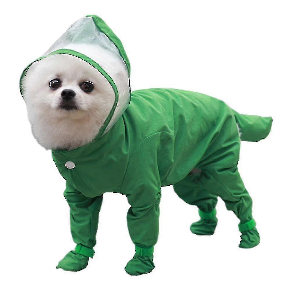 Raincoat Jumpsuit Pet Dog Puppy Apparel Outfit Cloth Rain Boot Coat