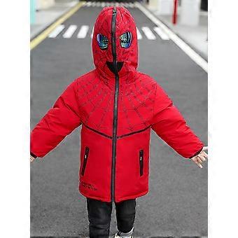 Doudoune Enfant Hiver Chaude Veste Spiderman Garçon - Blouson Hiver Chaud - Capuche - Taille 3 à 8 Ans - Bleu Blouson Hiver Chaud Capuche