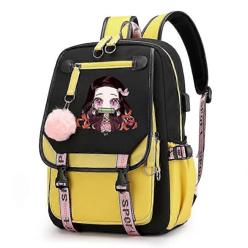 Anime Demon Slayer Nezuko Σακίδια πλάτης Κορίτσια Αγόρια Kawaii Cartoon Σχολική τσάντα Για Έφηβοι Μαθητές Καμβάς Laptop Βιβλιοθήκη Hk