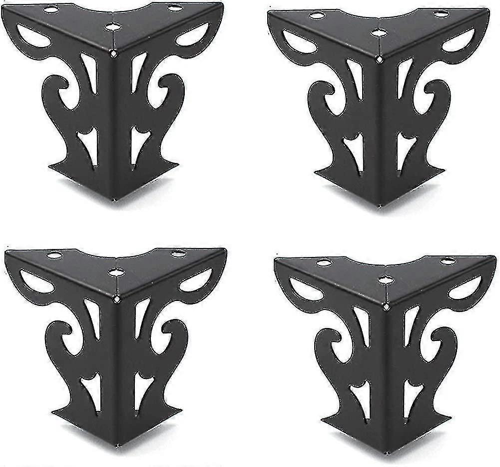 Pés de sofá e estante para móveis modernos com 3 polegadas de altura e pés vazados para mesa de sofá