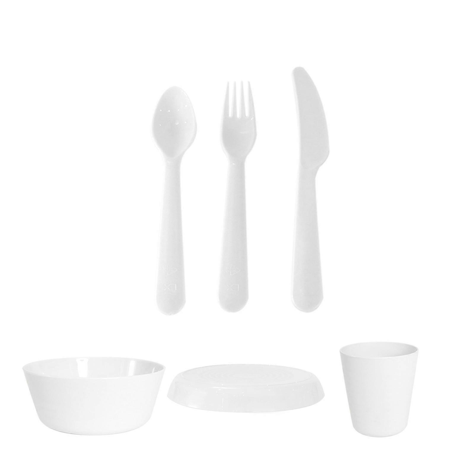 1 Set Children Cutlery Set Non-slip Rounded Edges Exercise Hand-on Ability Spoon Fork Set for School
