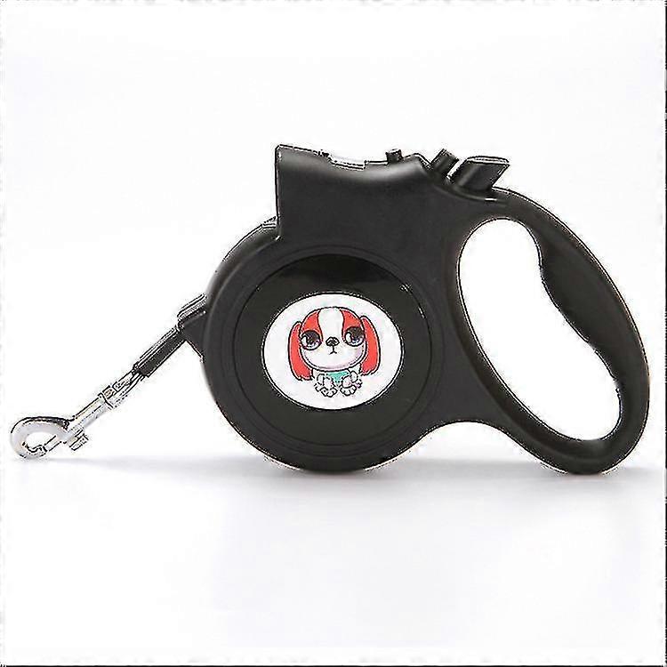 Retractable Leash, With Light, Retractable Dog Leashes 5m Black Size, One Button Stop Block, Retractable Cat Leash.