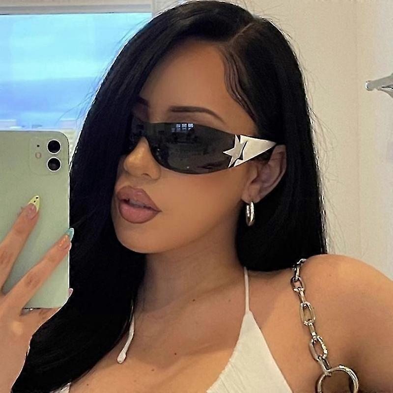 2023 New Sports Punk Sunglasses Femmes Marque Designer Carré Lunettes Hommes Lunettes de soleil de luxe Uv400 Miroir coloré Mode Lunettes