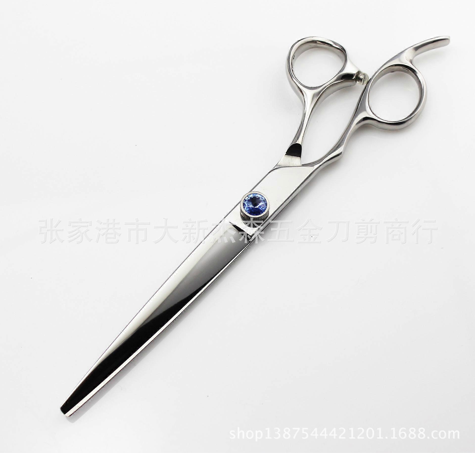 7,0 polegadas high-end 440C mão esquerda pet tesoura cabeleireiro tesoura corte plano