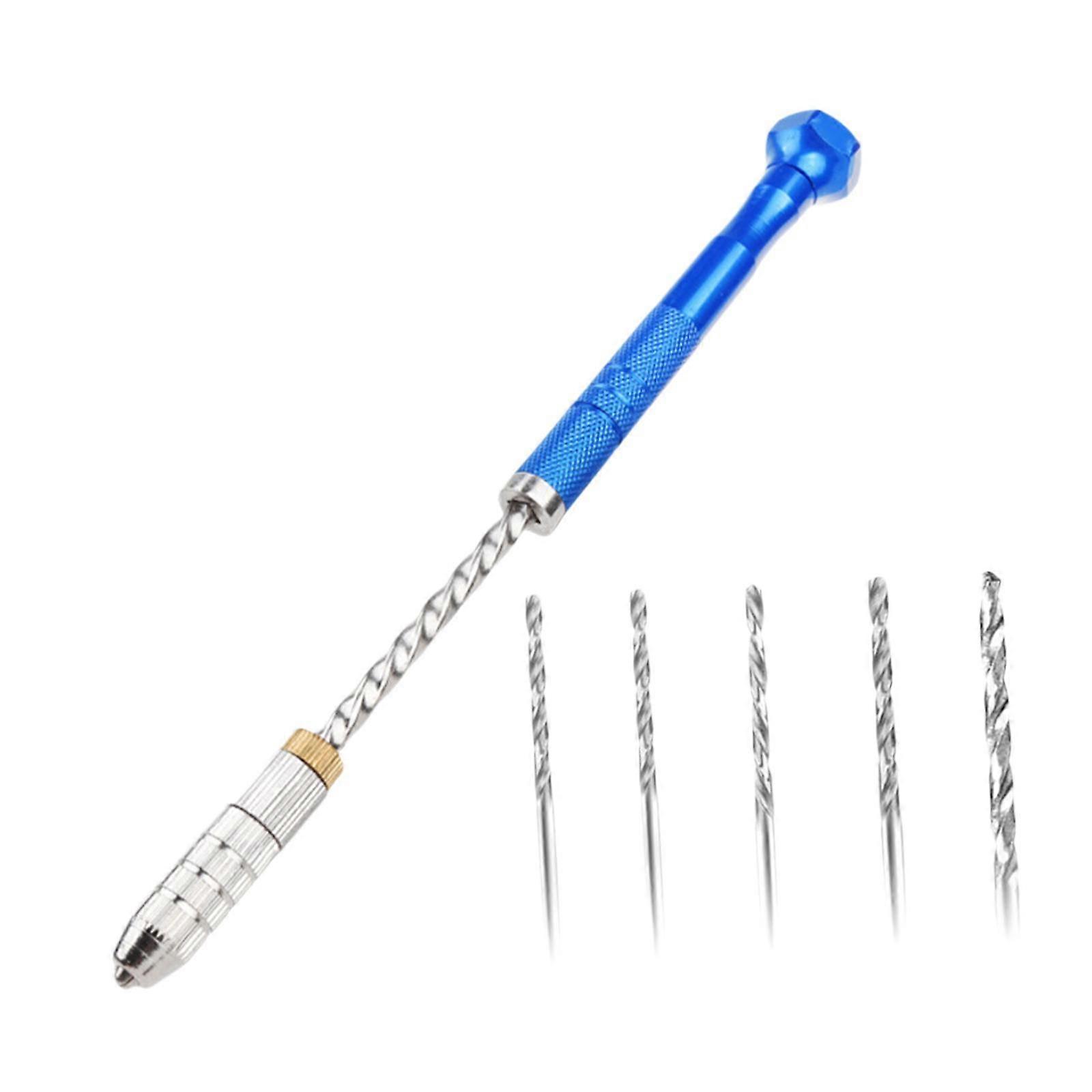 Pin Vise Hand Drill Manual Micro Twist Bit for Crafts Miniature Beads Wood