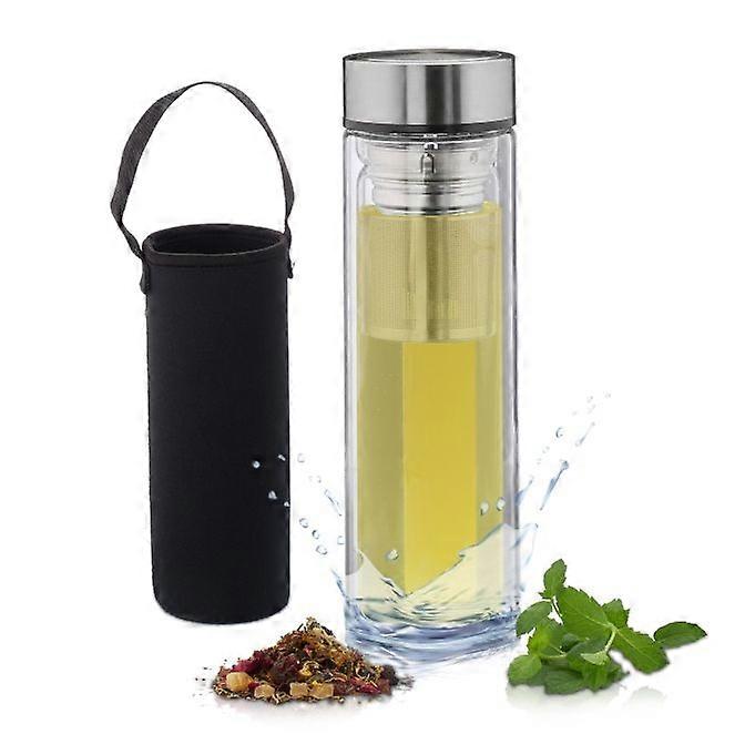 Tea bottle with strainer to bring