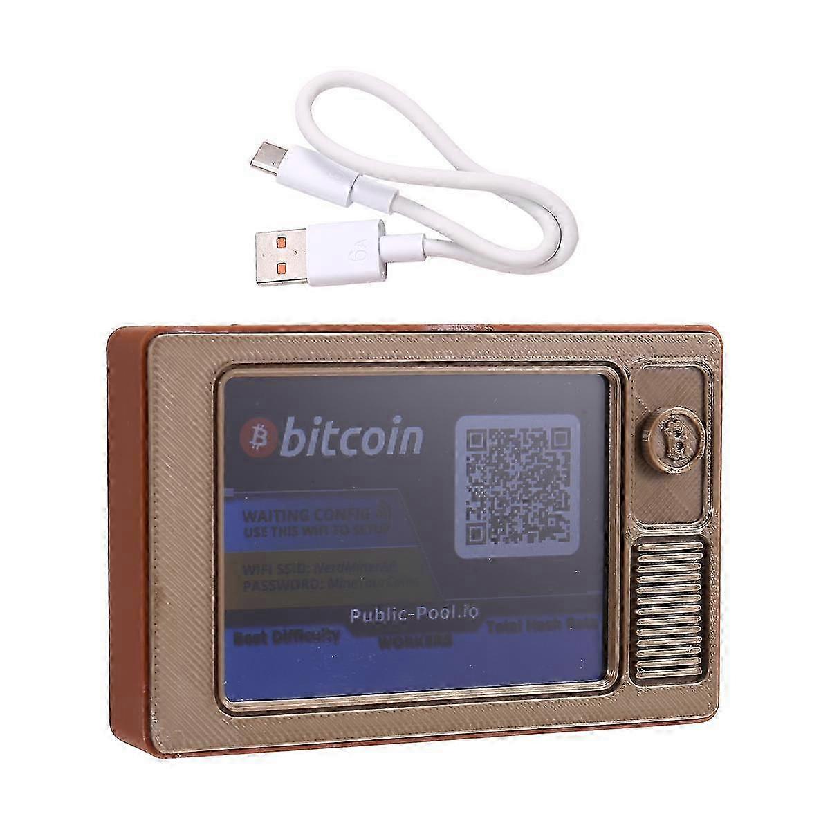 Nerdminer V2 Miner With Lcd Display 76kh/s Hash Rate Btc Lottery Miner  Bitcoin Solo Miner