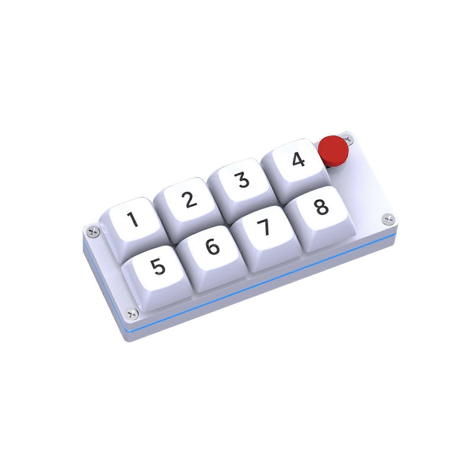 Macro Programmable Mini Keyboard with RGB Backlit 8 Key Hot-swap DIY One Handed Gaming Mechanical Keypad PC Accessories