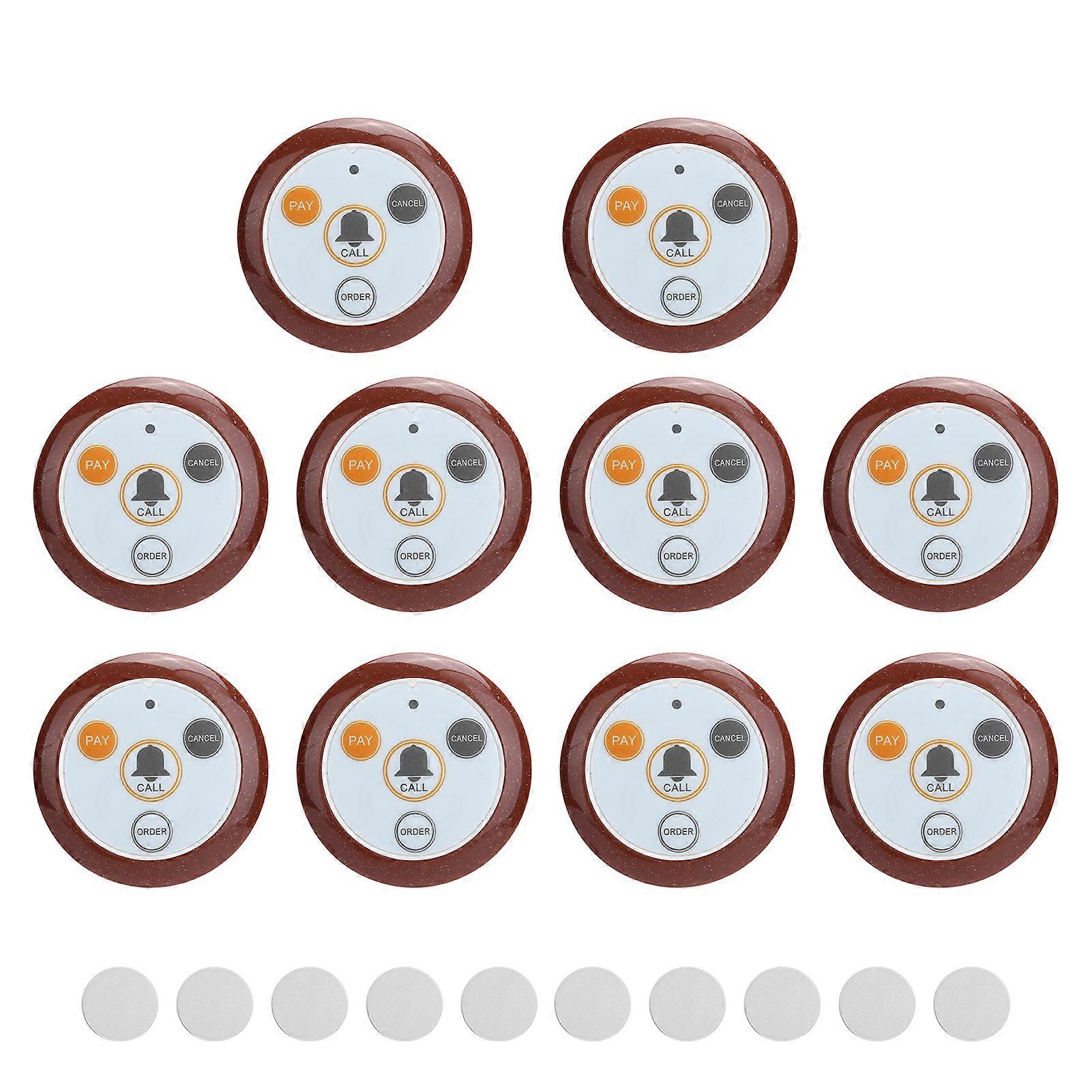 10Pcs Wireless Pager Calling System for Restaurant Meal Taker SU‑C04 433.92MHz DC6V