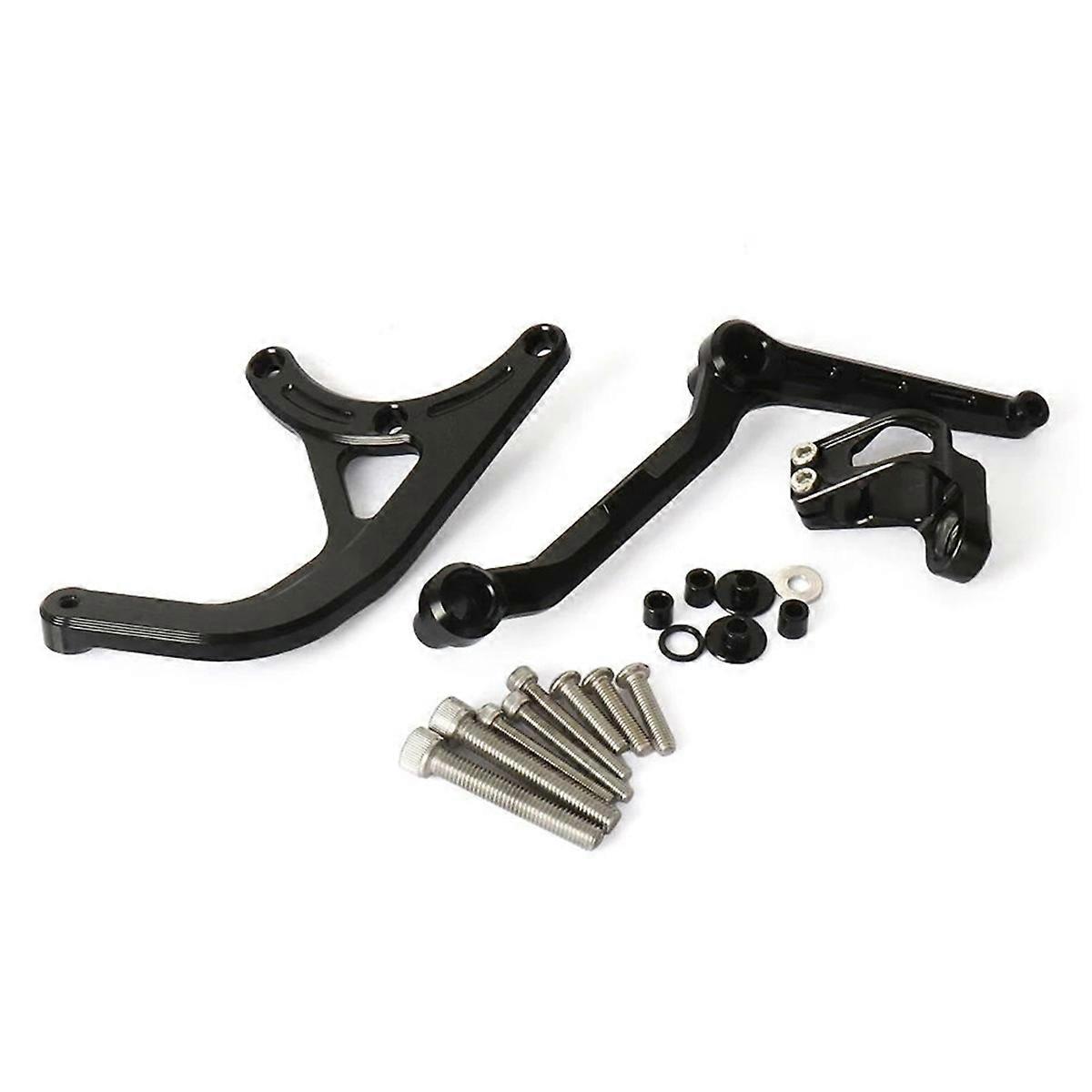 Motorcycle Adjustable Steering Stabilize Damper Bracket Kit for V4 S V4 PIKES Black