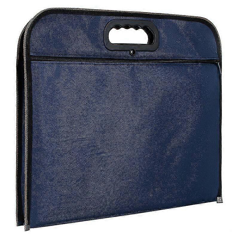 Large File Folder Organizer Document Holder Safe Case Canvas Zipper Pouch Bag For Filing Letter Size A4 Notebooks Papers Art Supplies