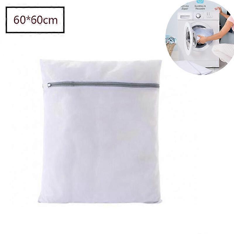 Laundry Bag, 2 Extra large laundry net with durable zipper, laundry bag, 60x60cm