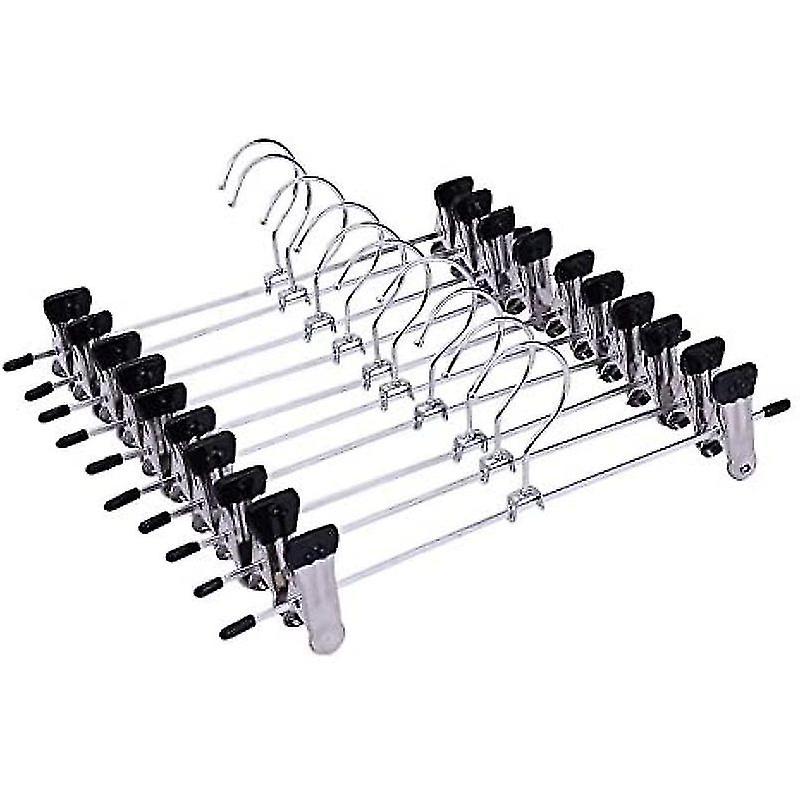 thumbnail image 1 of 10 perchas de metal para pantalones, soporte de metal con clip, 1 of 5
