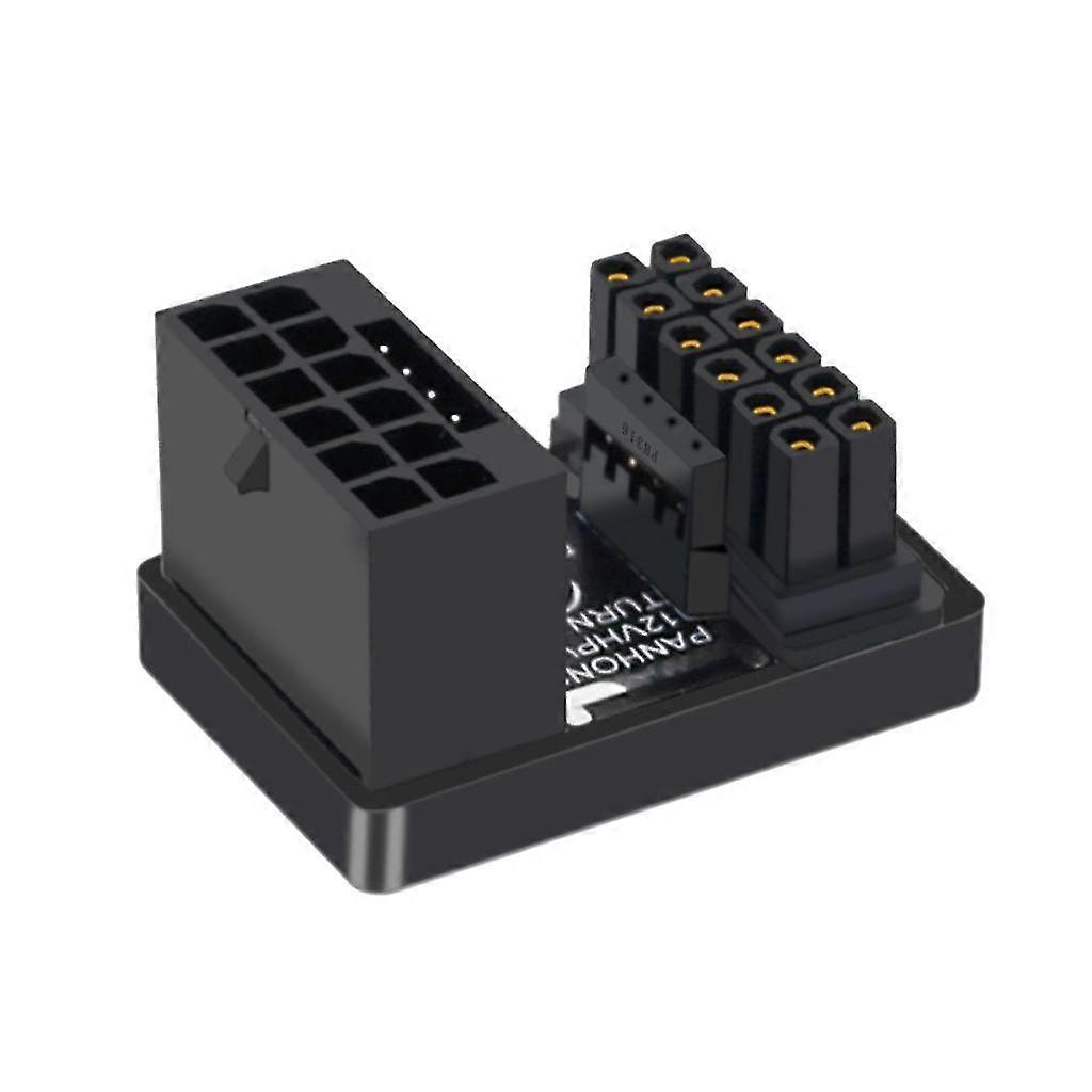 180 Degree U Turn Connector 600W 12+4 16Pin Adapter Compatible with Desktop Chassis Card