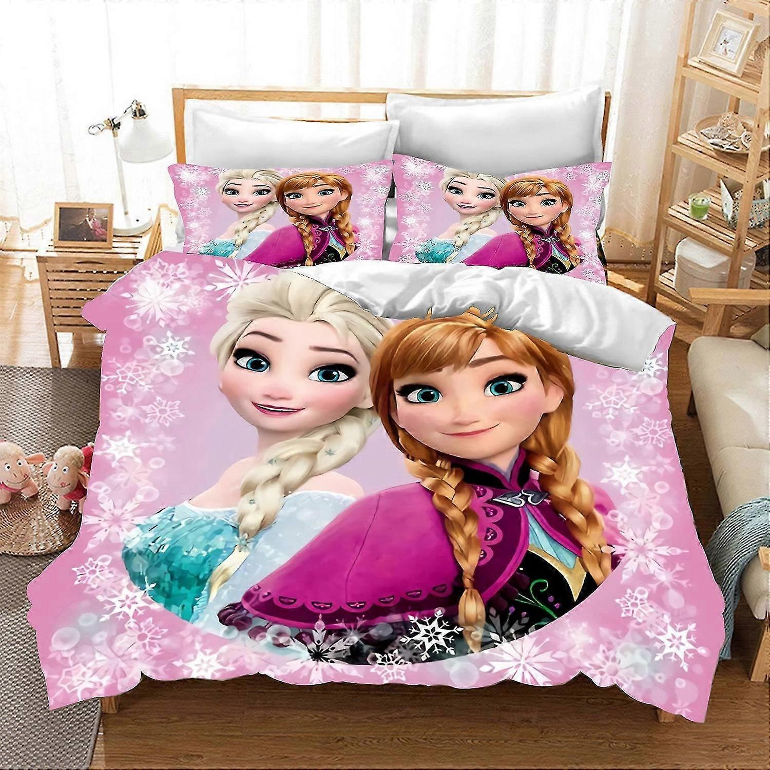 c340 Frozen 3D Kinderbettwäsche Set Bettbezug Set kingTwin Size Bettwäsche Sets Universal, passend