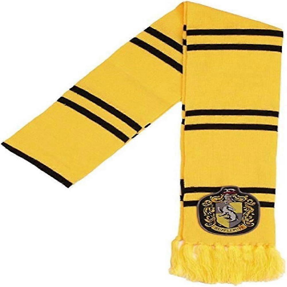 Hufflepuff Patch Knit Scarf,Yellow,One Size