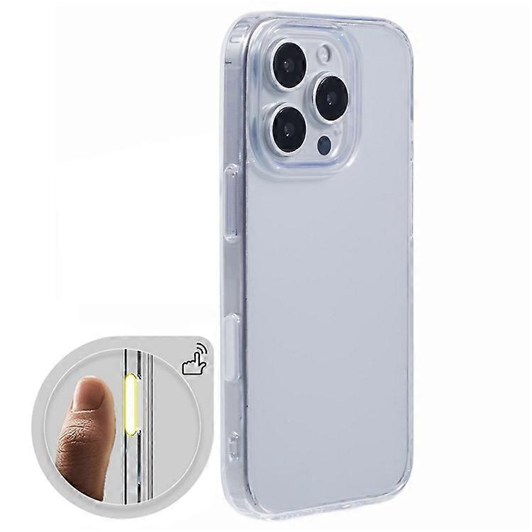 Compatible For iPhone 16 Pro Max Clear Case TPU+PC Back Cover with Touch Button Photography