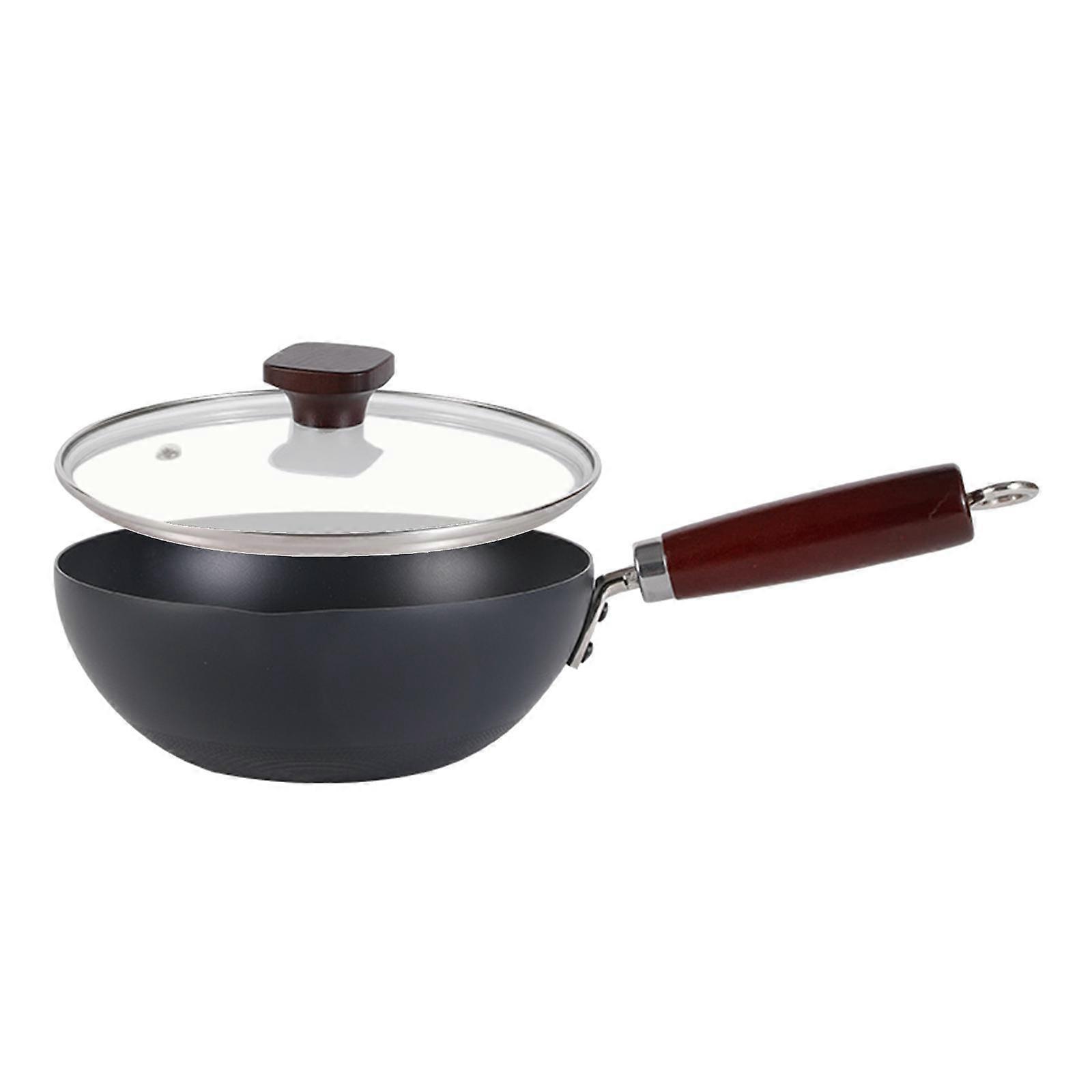 Nonstick Wok with Lid Skillet Easy to Clean Pots and Pans Wok Pan with Cover