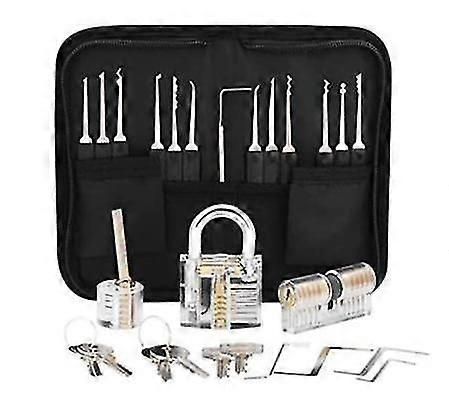 Lock Picking Kit, 24-piece Lock Picking Kit, Practice Tools With 3 Clear Locks