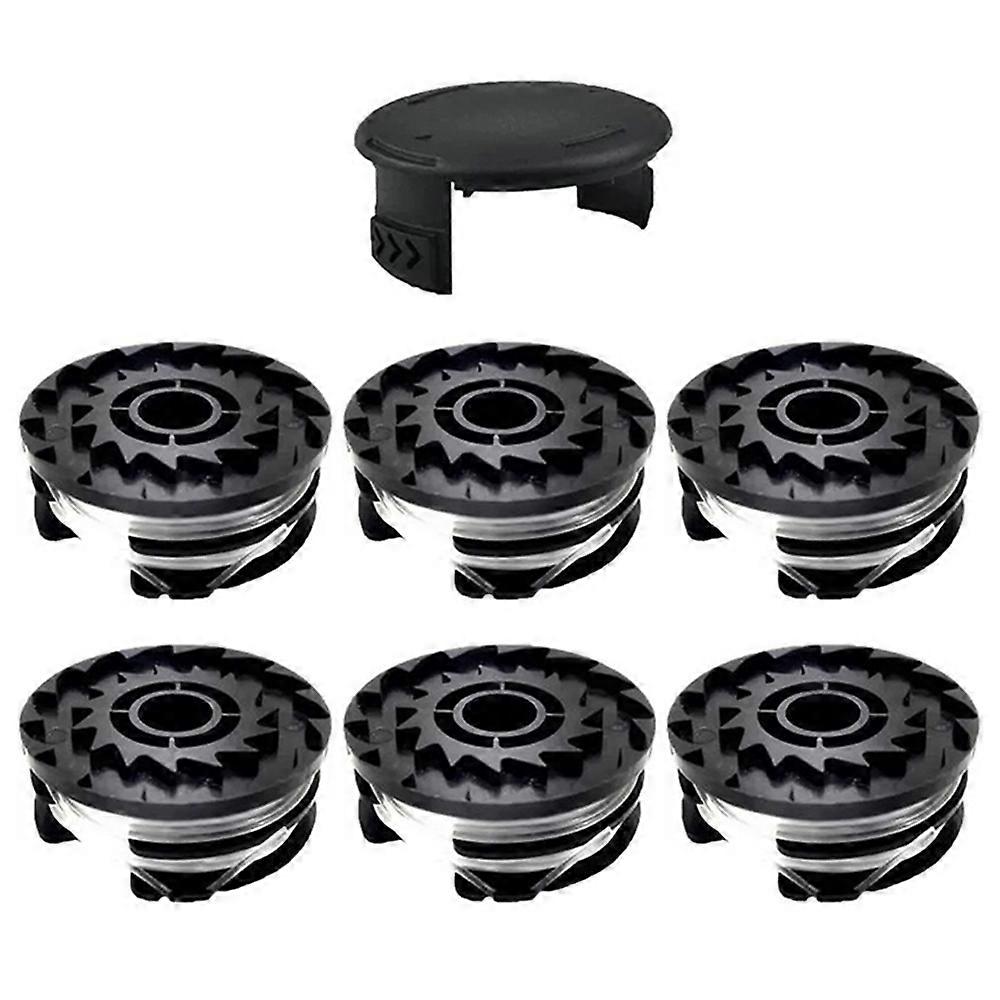 For Parkside Lawn Mower 6 Spool+1 Spool Cap Grass Trimmer Accessories Set,TLP-01/TLP-01-1