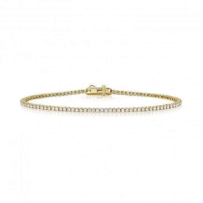 Diamond Jewellery 9ct Gold Diamond Tennis Bracelet BD037